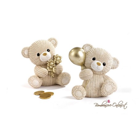 Bomboniera battesimo Salvadanaio "Golden Wool"