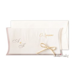 Partecipazione Nozze Ci sposiamo scritta oro - 315338-C23