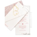 Partecipazione Matrimonio 3 Fogli Cuori
