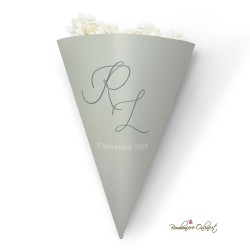 Partecipazione Matrimonio minimal con fascia verde