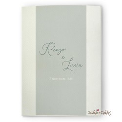 Partecipazione Matrimonio minimal con fascia verde