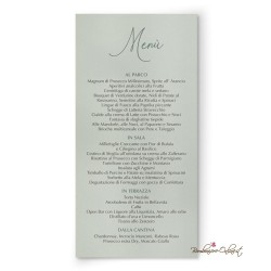 Partecipazione Matrimonio minimal con fascia verde