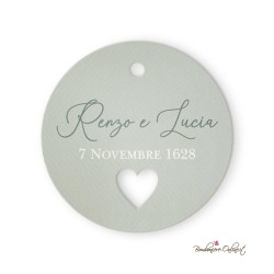 Partecipazione Matrimonio minimal con fascia verde