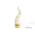 Bomboniera Cornetto Portafortuna Bianco con Corona e luce led