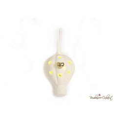 Bomboniera Profumatore piccolo da appendere Mongolfiera Cuore Oro Luce Led