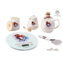 Bomboniera Vasetto Porta miele Linea "Felice è chi sa Amare"