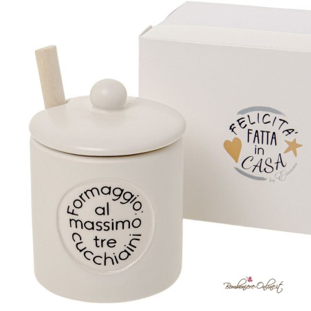 Bomboniera Formaggiera in Ceramica con Frase