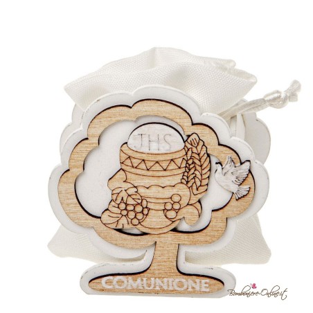 Scatolina in legno Sacchetto portaconfetti Albero Prima Comunione