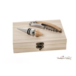 Bomboniera Set Vino Brinda con Noi con Scatola in legno