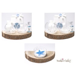 Bomboniera Matrimonio Portacandela Mare con astuccio coordinato