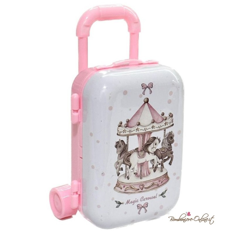 Scatolina Portaconfetti Trolley Magil Caurosel Rosa
