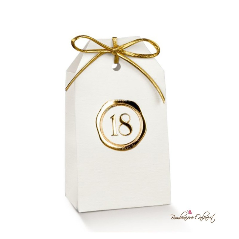 Scatolina portaconfetti 18° COMPLEANNO oro