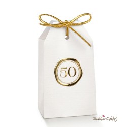 Scatolina portaconfetti 50° Anniversario Matrimonio oro
