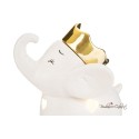 Elefantino con corona Oro e  luce led