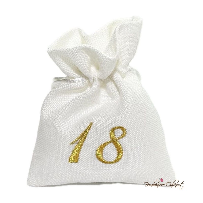 Sacchetti Ricamo Oro 18° COMPLEANNO