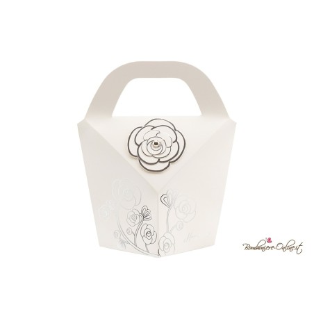 Bomboniera Vaso Coppia Bacio in Porcellana Bianca