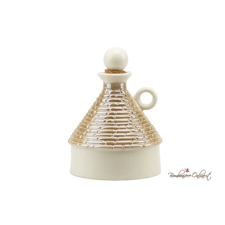 Bomboniera Oliera Grande Trullo in porcellana perlata