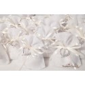 Sacchetto portaconfetti bianco con cuore Harmony