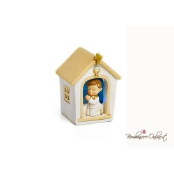 Bomboniera Bambino Prima Comunione Casetta con Luce Led