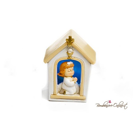 Bomboniera Bambina Prima Comunione Casetta con Luce Led