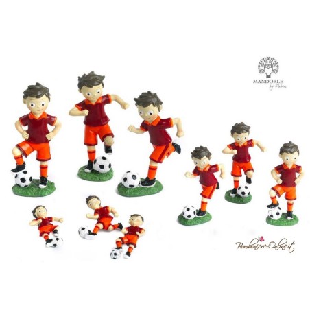 Bomboniera Bambino Piccolo Calciatore Giallo Rosso