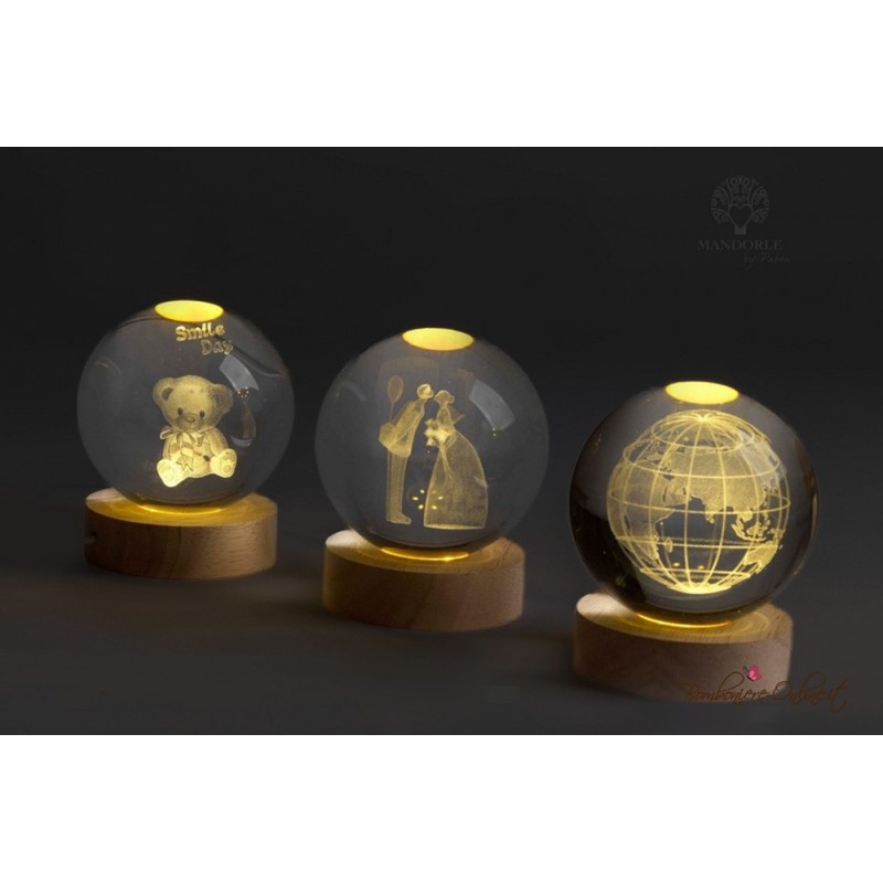 Bomboniera Globo Piccolo Mappamondo con Luce Led