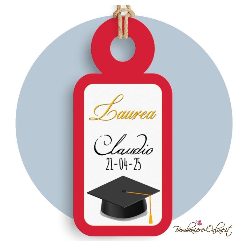 Tag Laurea Cappello Tocco stampa inclusa conf. 96 pezzi