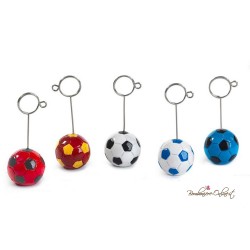 Bomboniera Pallone da Calcio Bianco-Nero Clip Portafoto/Portamemo