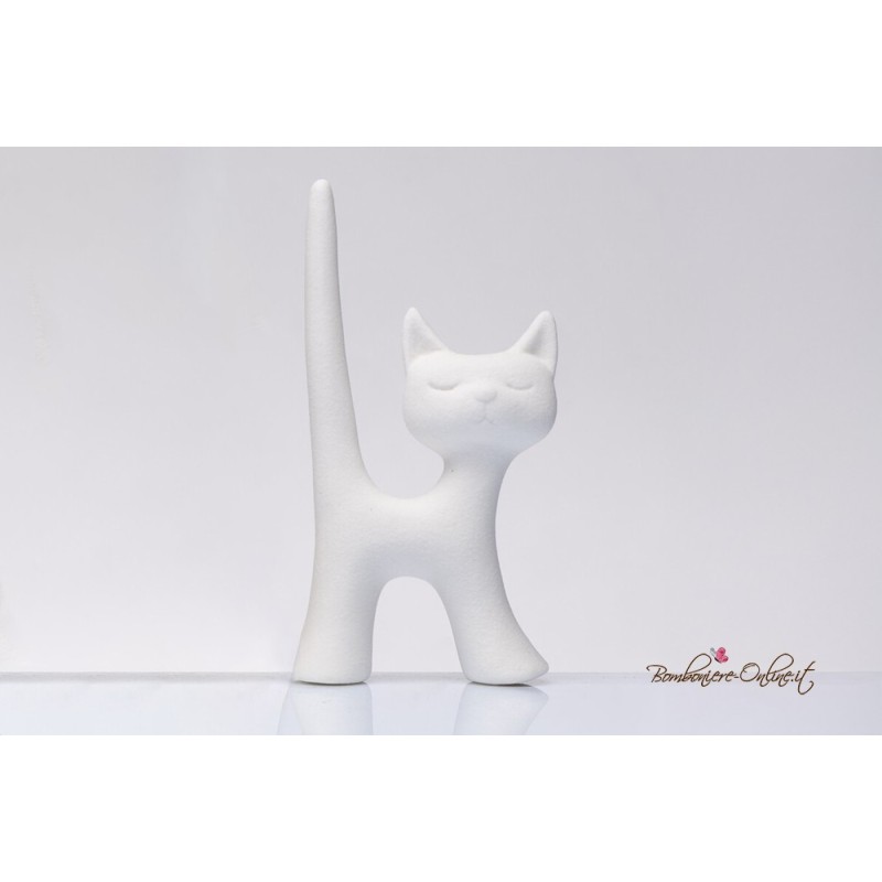 Bomboniera Solidale Gattino Porta Anelli