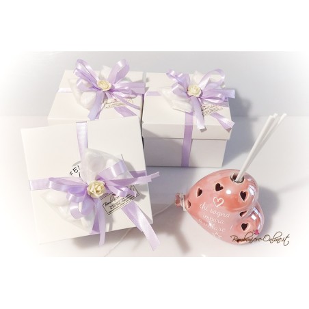 Bomboniera Profumatore Palloncino Cuore Cuore con Luce Led Chi Sogna Impara a Volare!