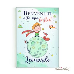 Cartellone di Benvenuto Party Linea Piccolo Principe