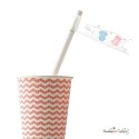 Bandierina per Cannuccia Linea Baby Shower Abitini