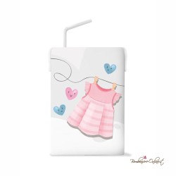 Etichetta per Succo di Frutta Linea Baby Shower Abitini