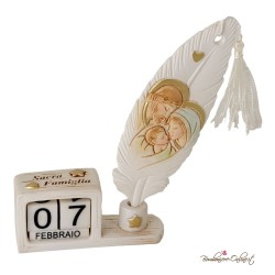 Bomboniera Calendario Piuma Sacra Famiglia