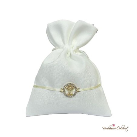 Sacchetto Portaconfetti con Angelo e Strass