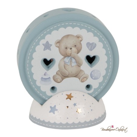 Bomboniera Orsetto Celeste con Luce Led