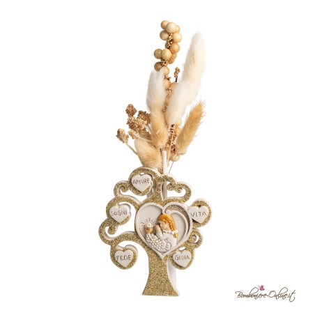 Bomboniera Profumatore Gold Albero Icona Prima Comunione Bambina