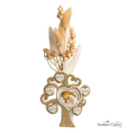 Bomboniera Profumatore Gold Albero Icona Sacra Famiglia
