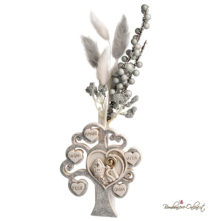 Bomboniera Profumatore Silver Albero Icona Santa Cresima