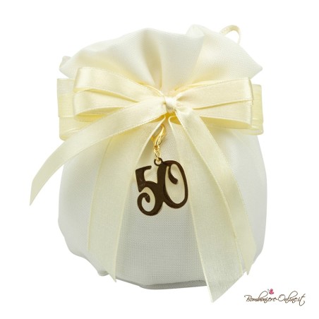 Sacchetto Portaconfetti Nozze d'Oro Charm 50