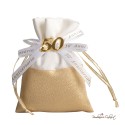 Sacchetto Portaconfetti Nozze d'Oro Gold 50
