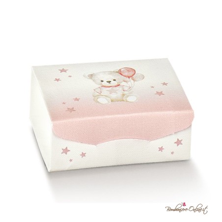Scatolina Portaconfetti Baby Orsetto Rosa