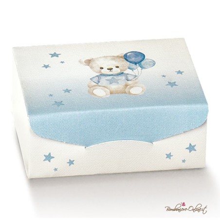 Scatolina Portaconfetti Baby Orsetto Celeste