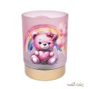 Bomboniera Lampada in vetro Orsetto Rosa