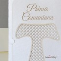 Invito Comunione Argento taglio laser verticale - CO111
