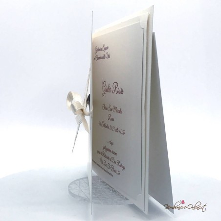 Invito Comunione Calice con inserto elegante bordura