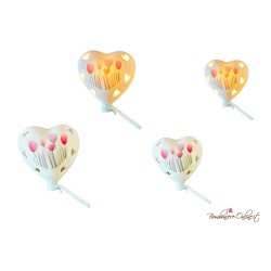Bomboniera Palloncino grande a Cuore con Tulipani