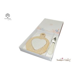 Bomboniera Set Tagliere e coltello Foglie