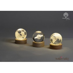 Bomboniera Globo piccolo Pallone da Calcio su Base luce led