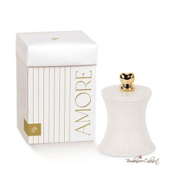 Bomboniera Candela Plisse in Porcellana Bianca